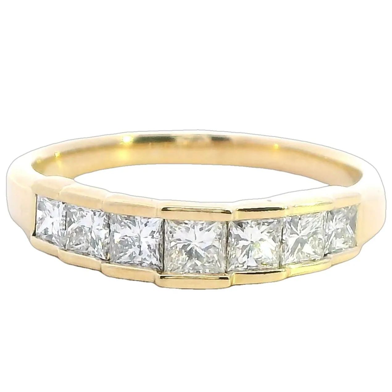 Romantic Princess Cut Diamond Ring in 18ct Yellow Gold - Valentine's Day Gift