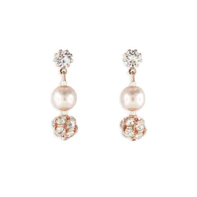 Rose Gold Pearl Earrings