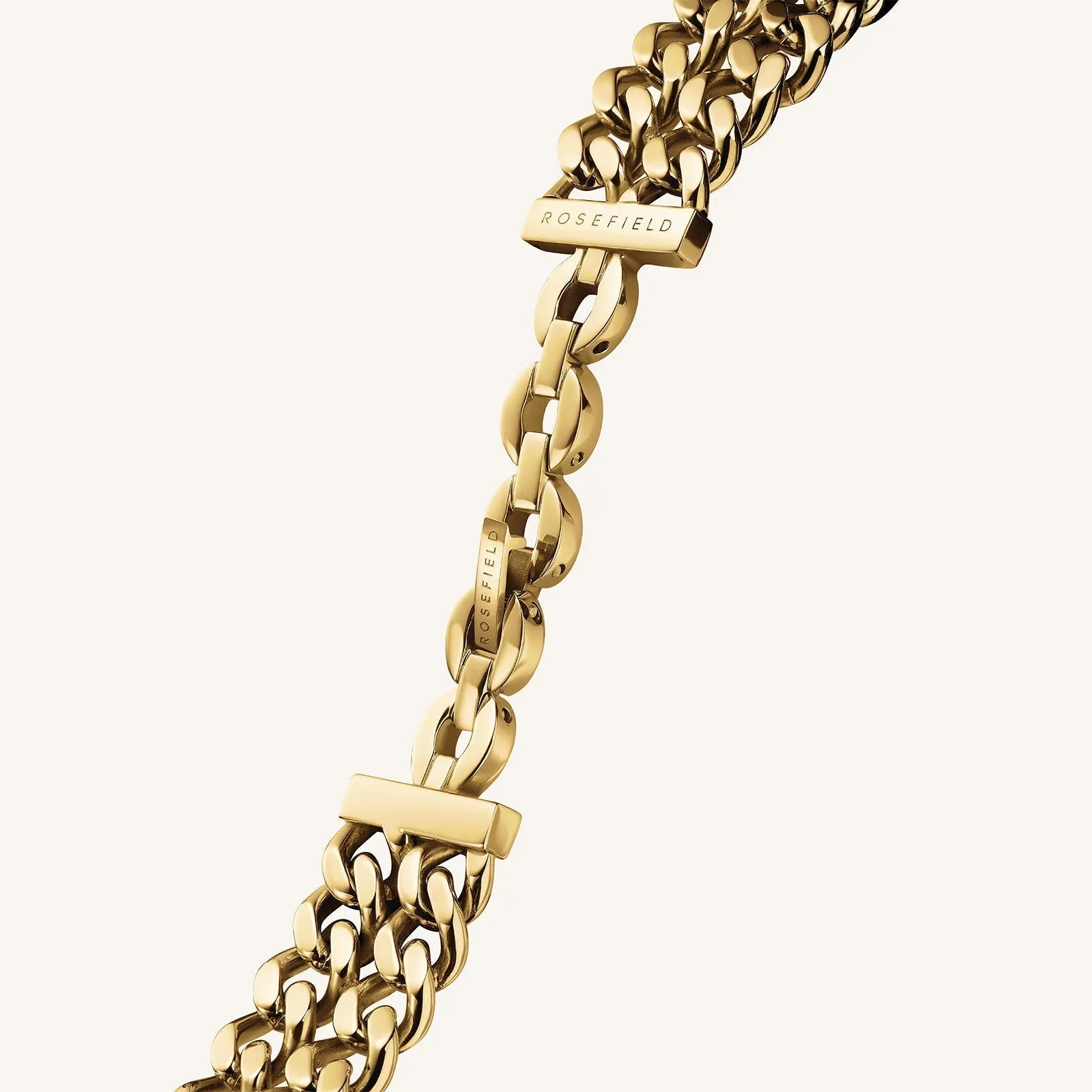 Rosefield Studio Double Chain Gold Watch