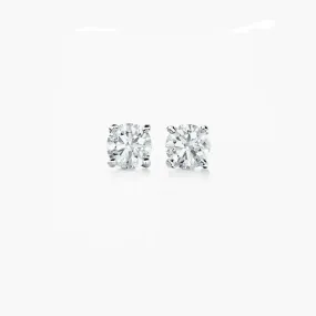 Round Diamond Stud Earrings