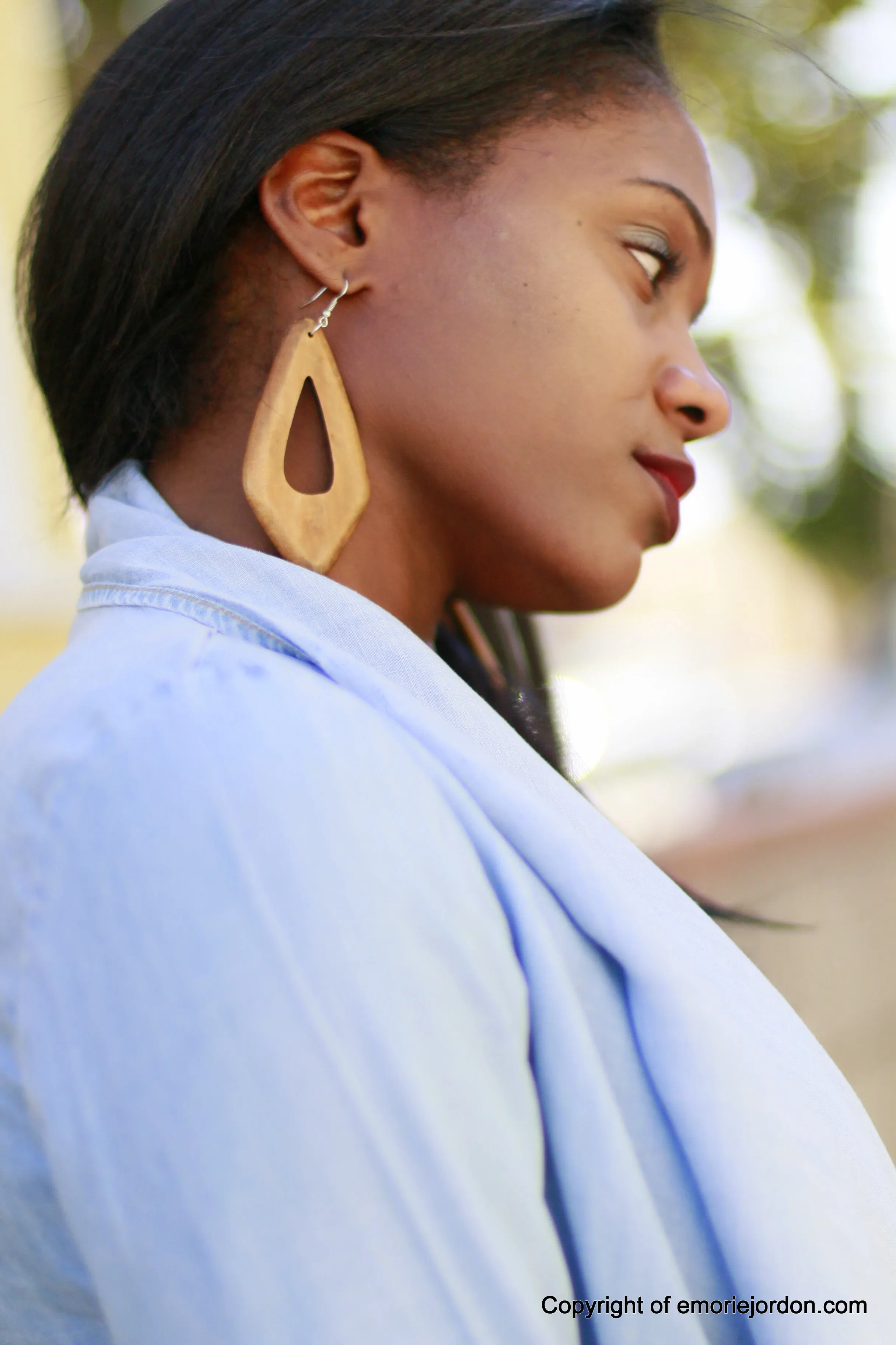 Rounders Diamond Wooden Earrings- 8 Colors