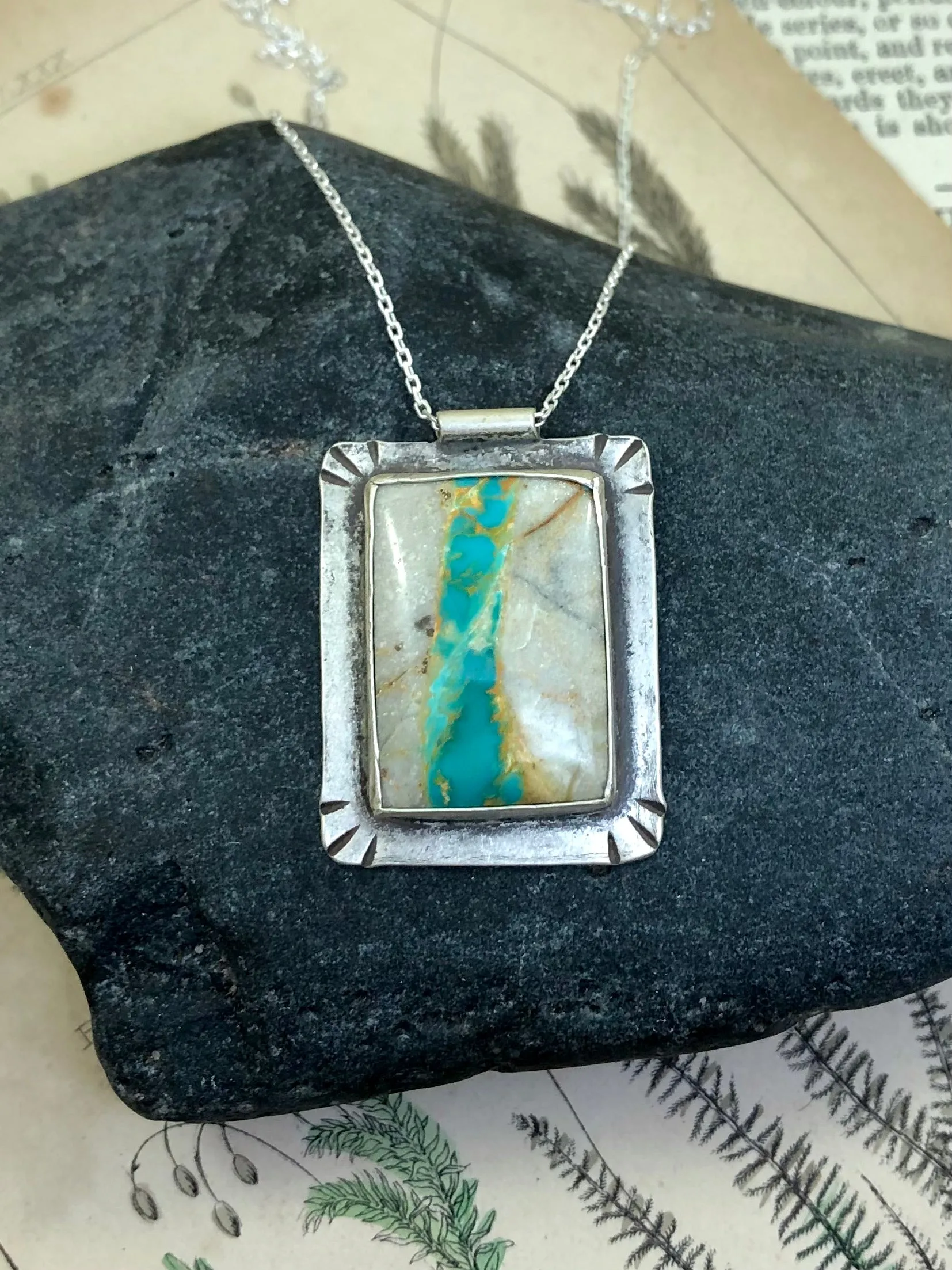 Royston Ribbon Rectangular Necklace