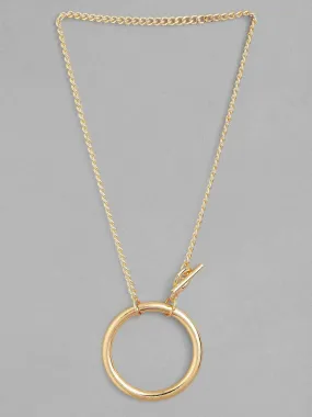 Rubans Voguish A Set of Gold Toned Necklace & Bracelet Set