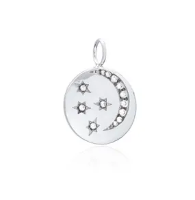 Sarah stretton Moon and Star Charm in Silver