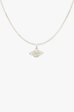 Saturn Necklace Silver