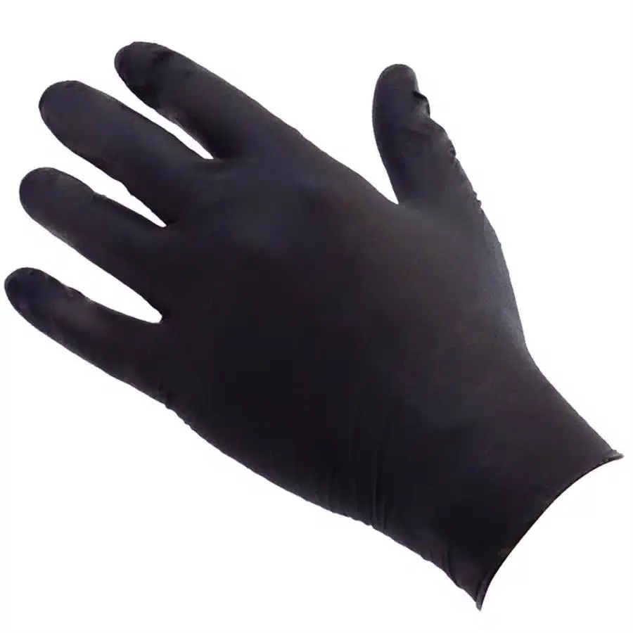 ShuBee Black Gauntlet Silver Edition Black Nitrile Gloves