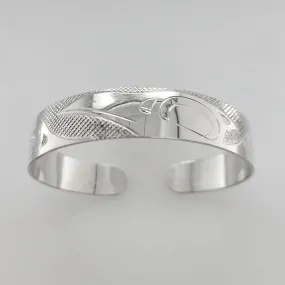 Silver 1/2" Raven Bracelet