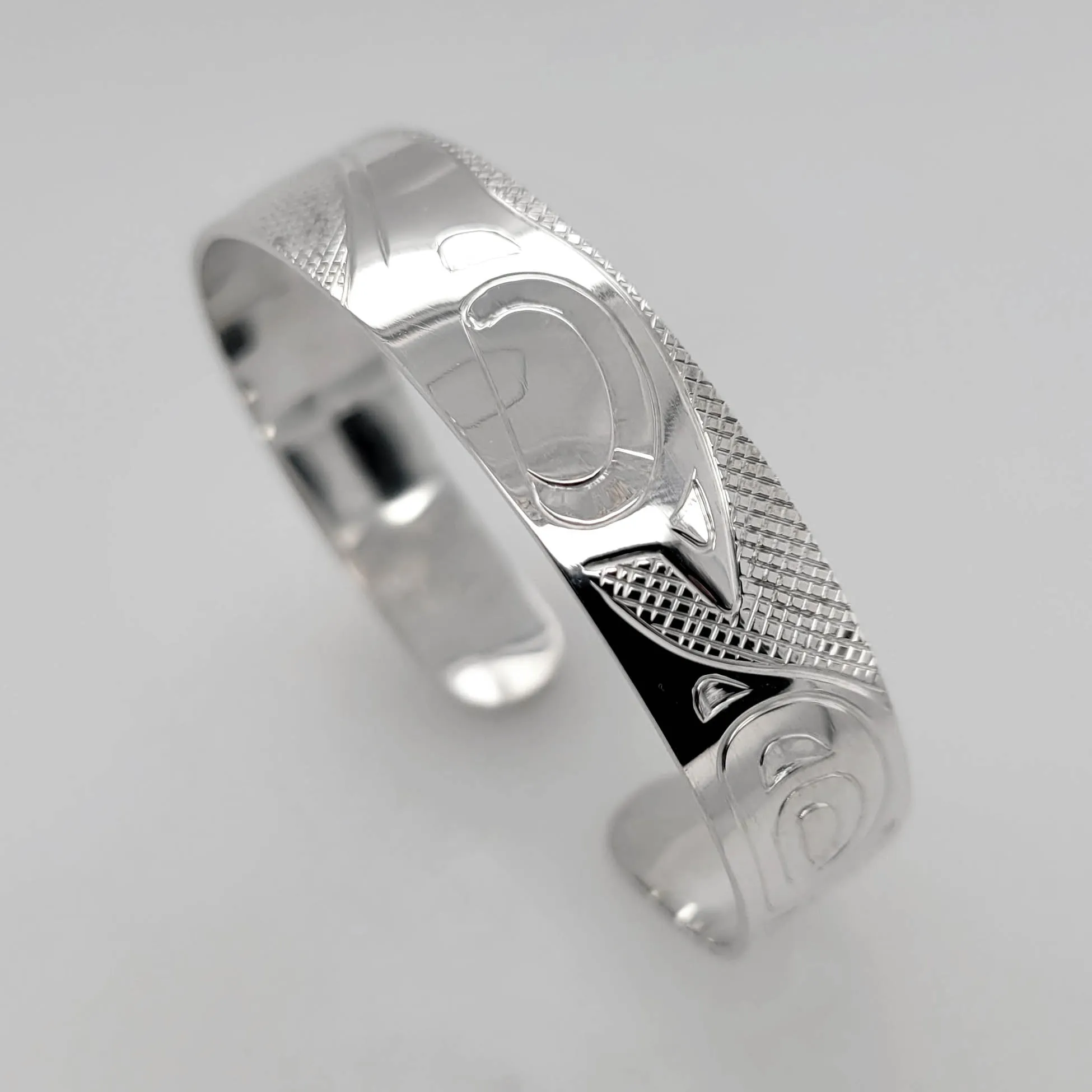 Silver 1/2" Raven Bracelet