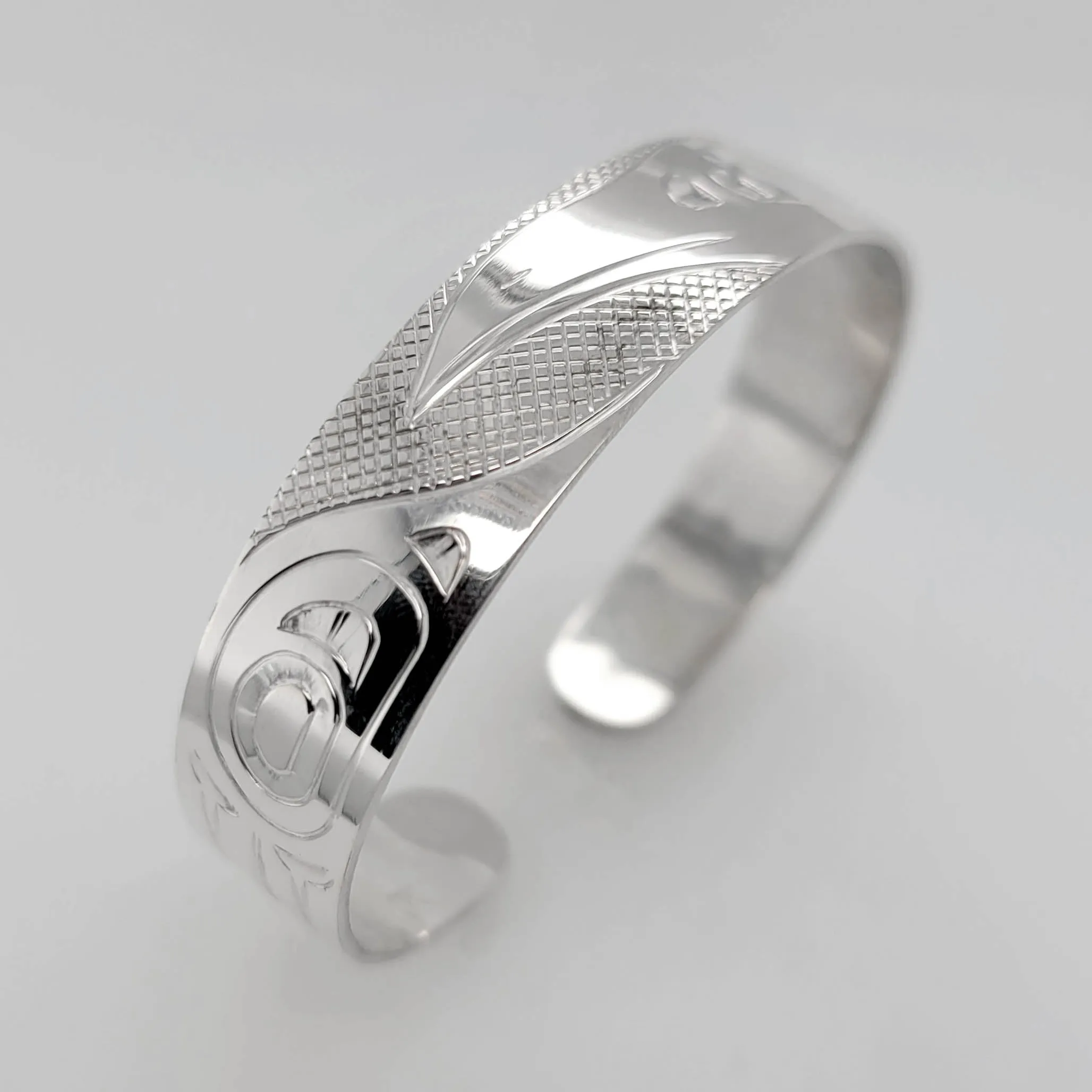 Silver 1/2" Raven Bracelet