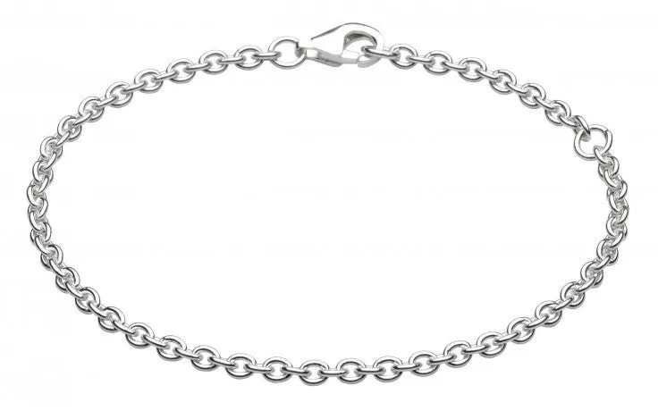 SILVER CLIP ON CHARM CHAIN BRACELET 79102HP007