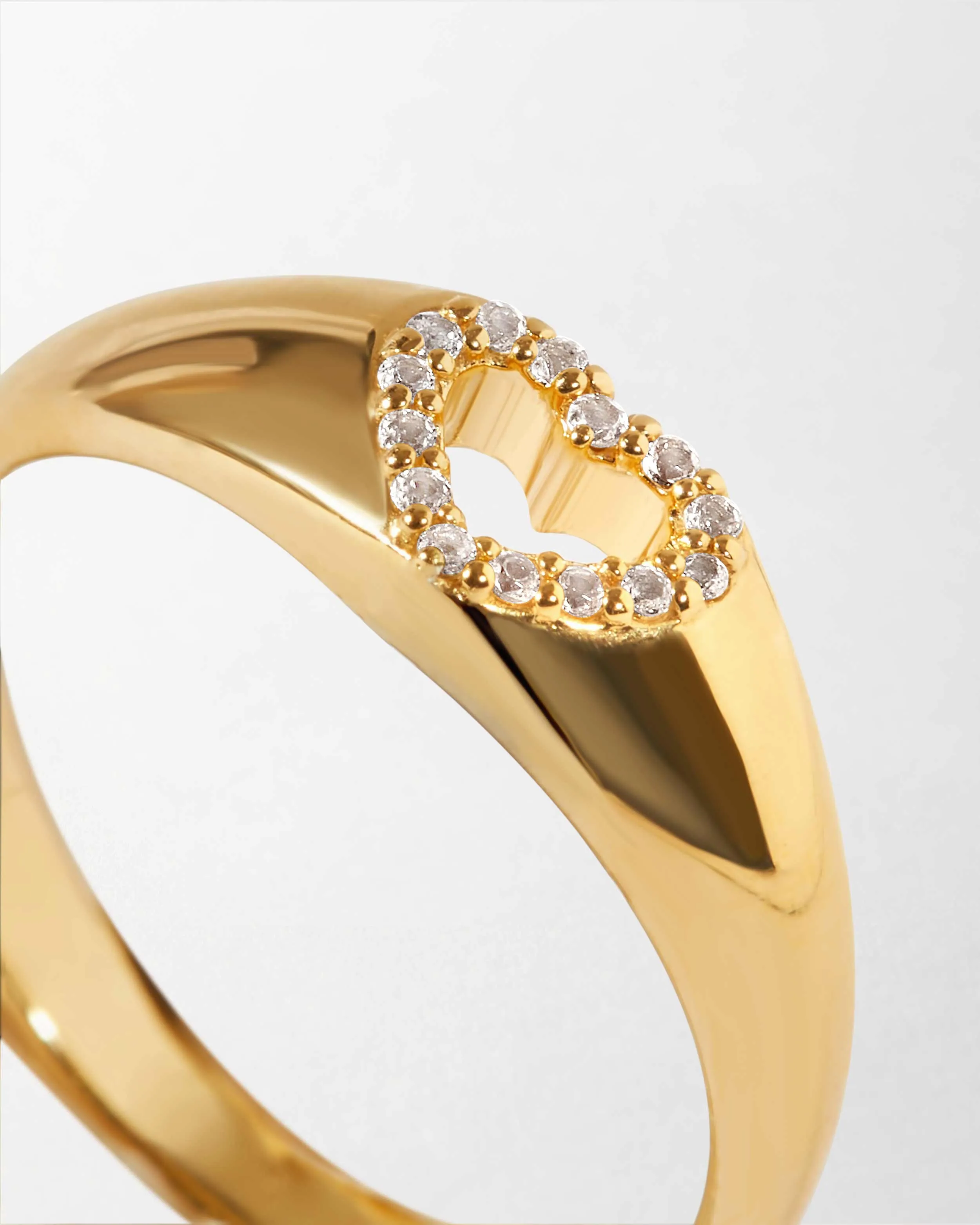 Sophia Heart Pinky Signet Ring
