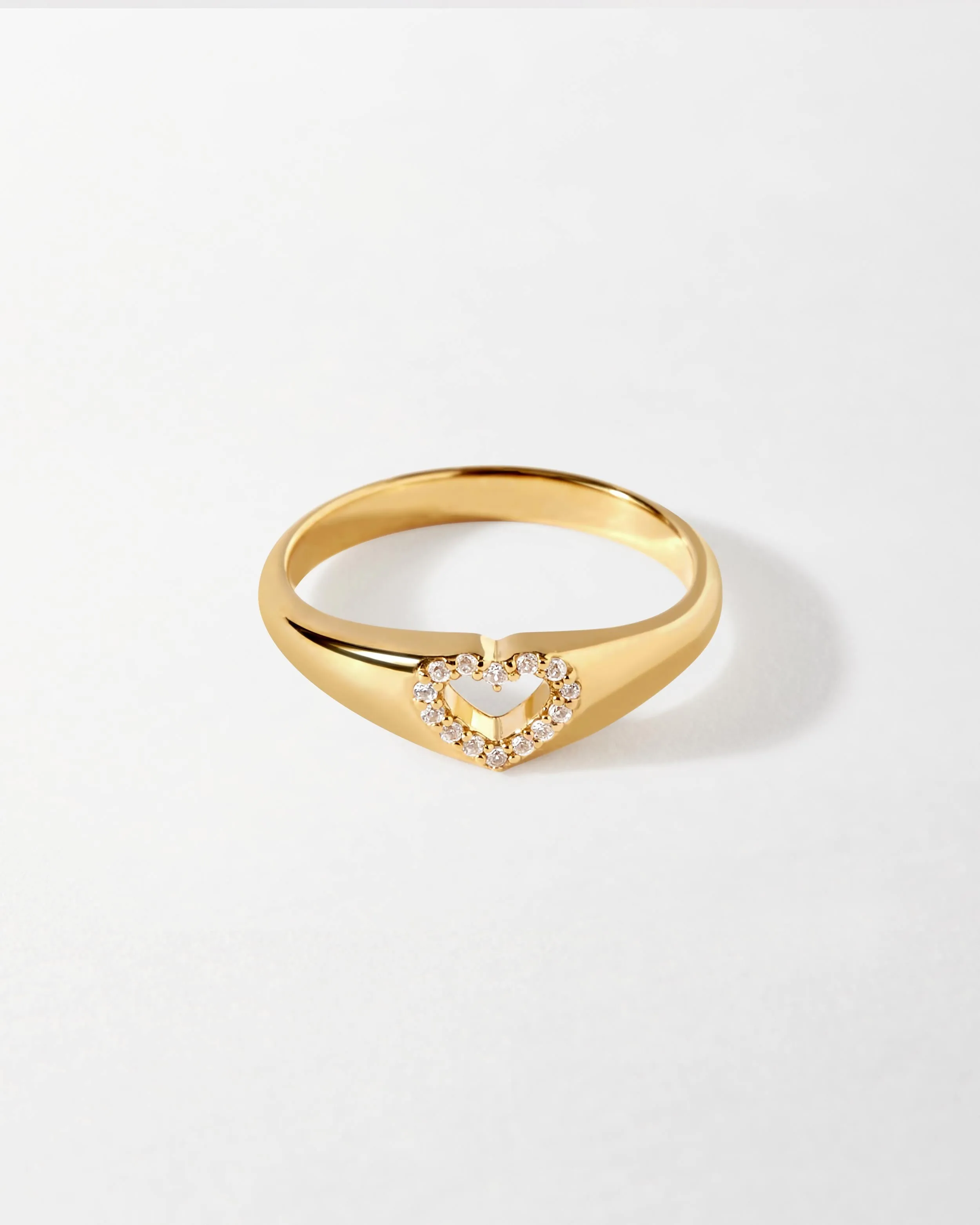 Sophia Heart Pinky Signet Ring