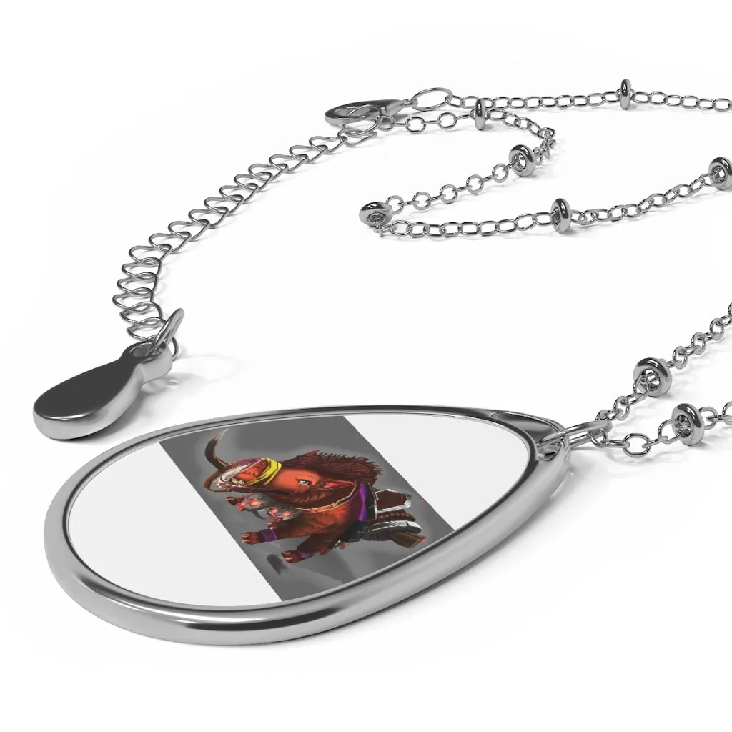 Spam the Death Mount Oval Necklace