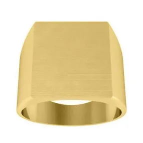 Square Face Signet Ring - 18mm x 16mm