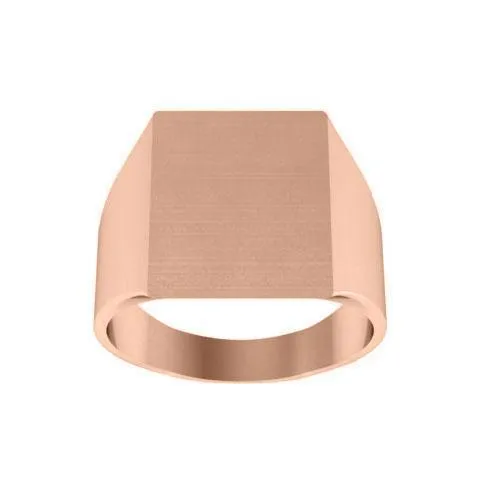 Square Signet Ring for Large Three Letter Monogram