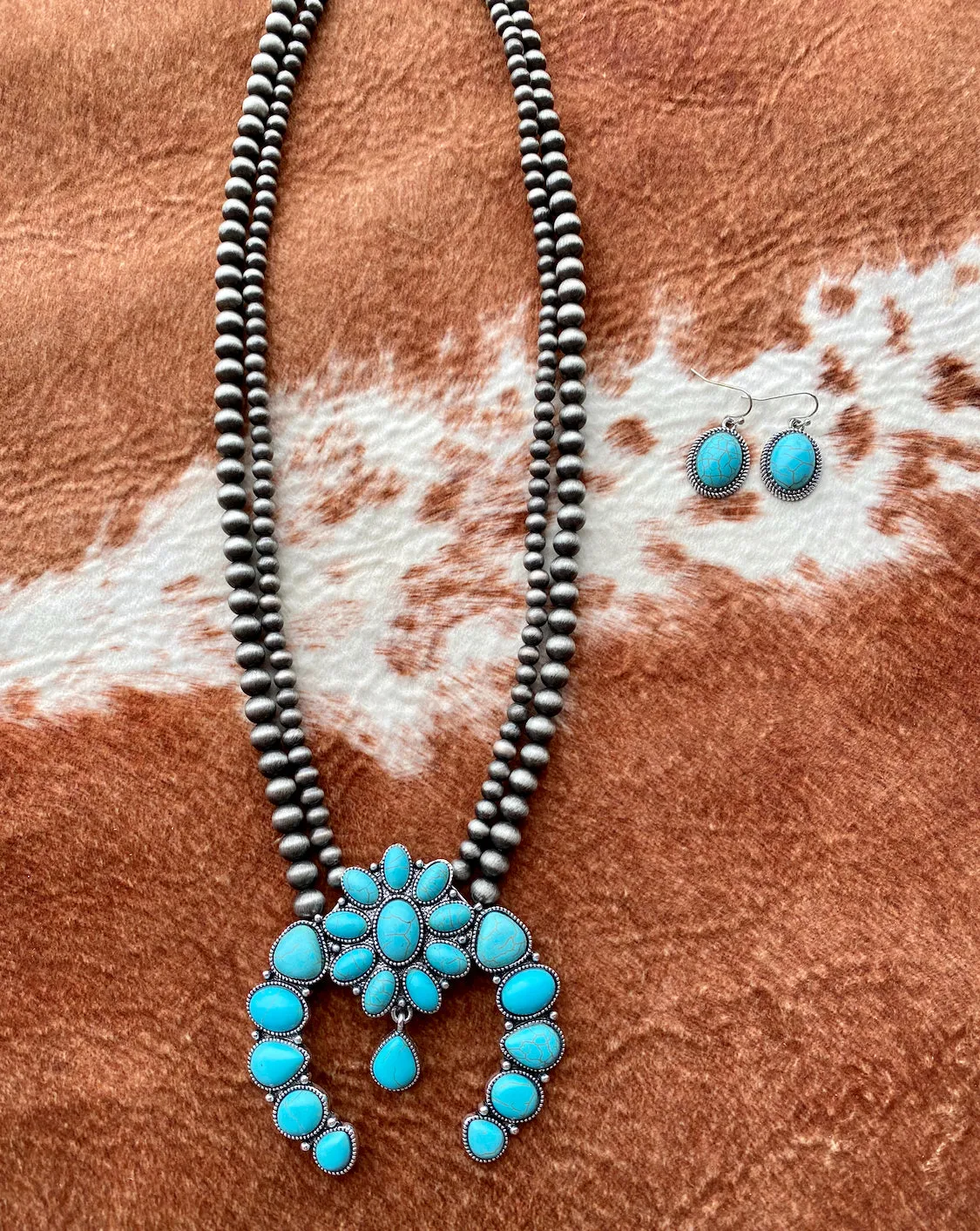 Squash Blossom Pearl Necklace