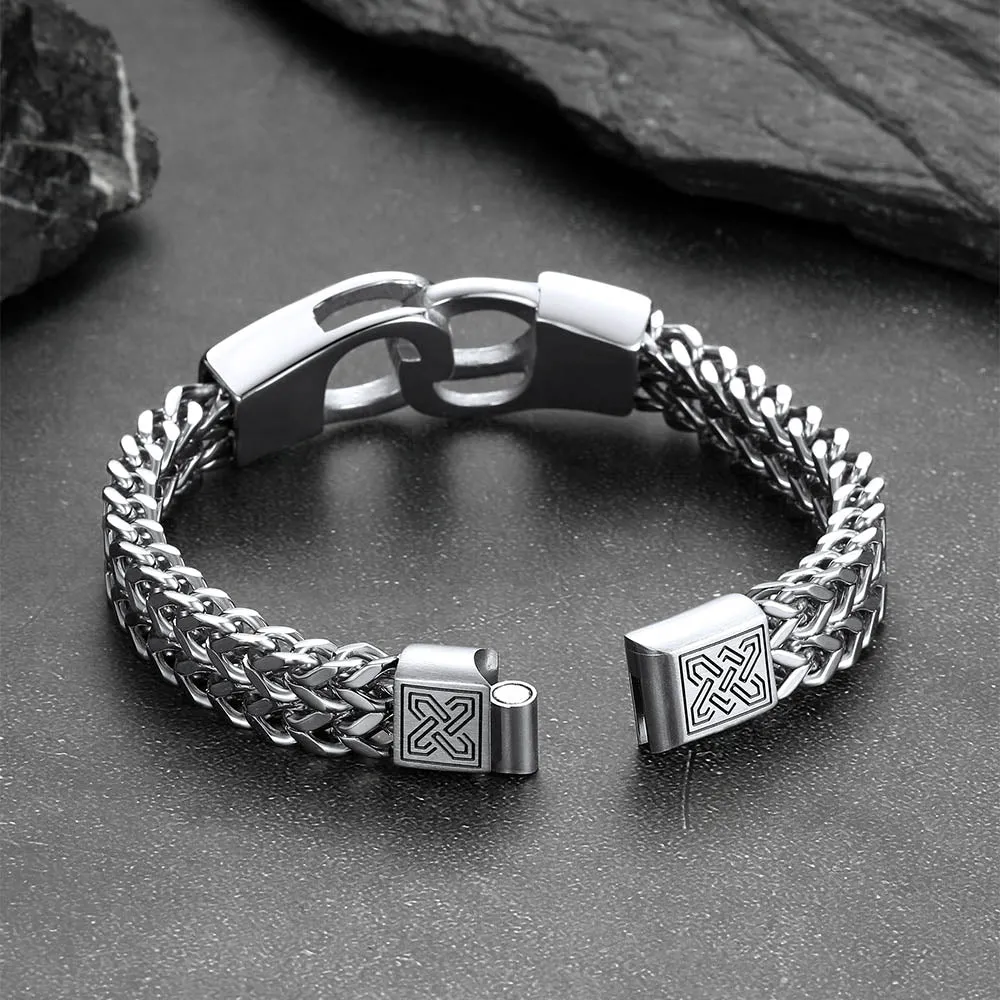 Stainless Steel Celtic Knot Link Bracelet Gift For Men