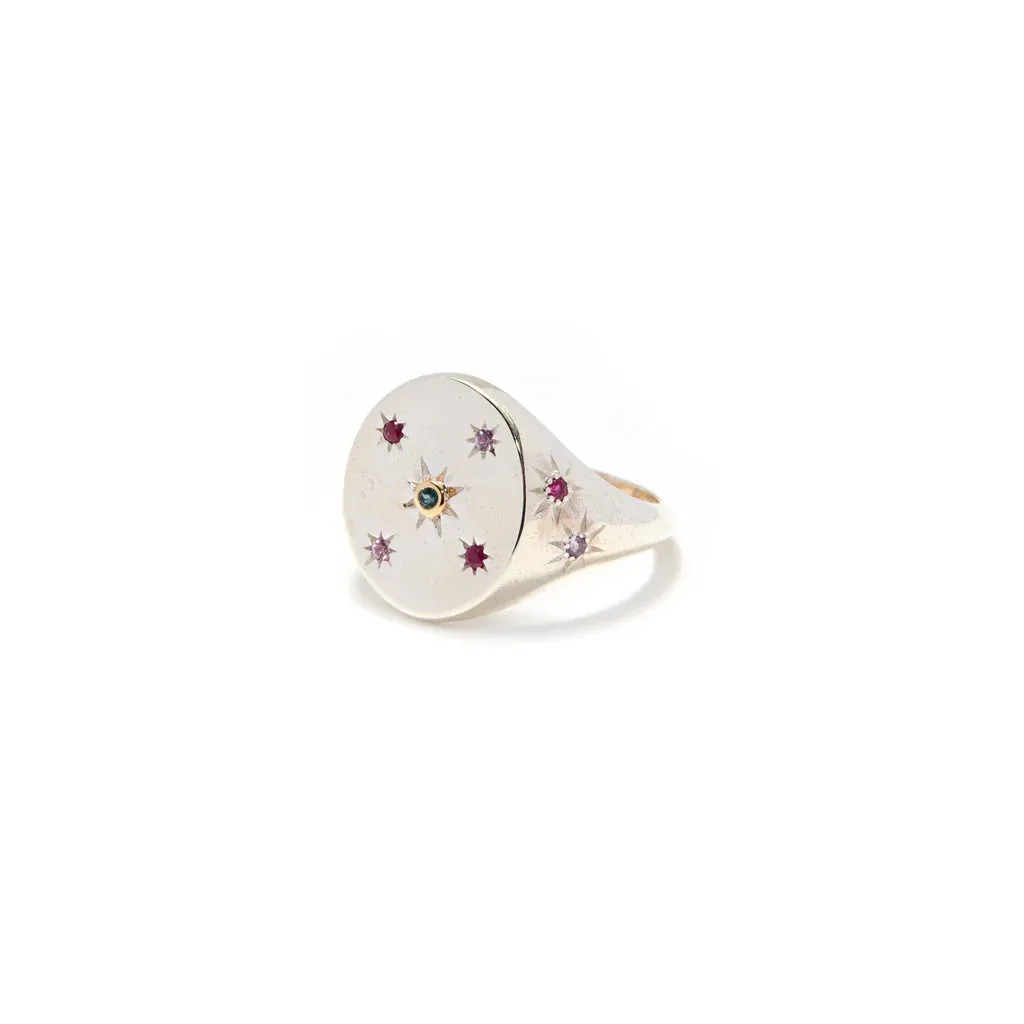STELLAR SIGNET RING - SILVER