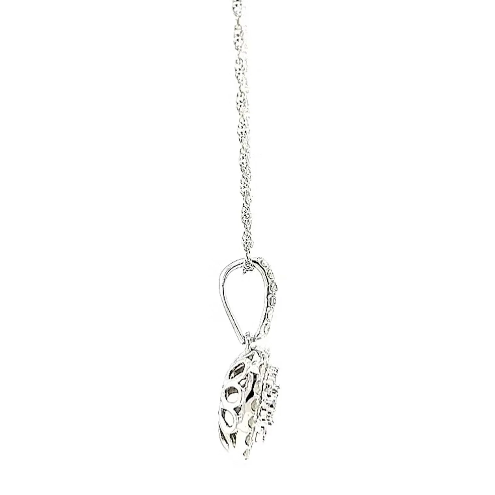 Sterling Silver Round Brilliant Cut 1/2 CARAT tw of Diamonds Pendant