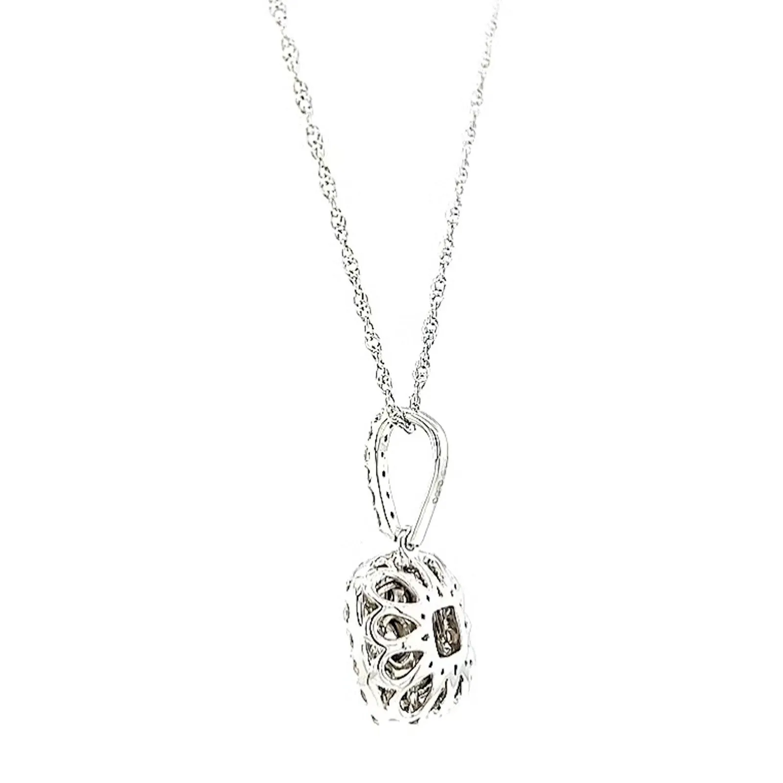 Sterling Silver Round Brilliant Cut 1/2 CARAT tw of Diamonds Pendant