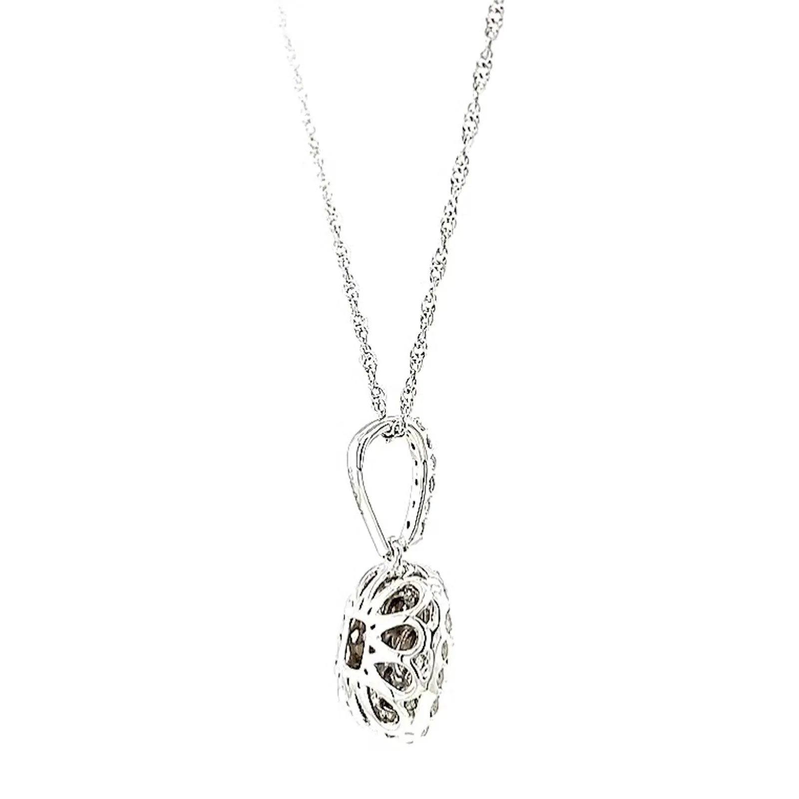 Sterling Silver Round Brilliant Cut 1/2 CARAT tw of Diamonds Pendant