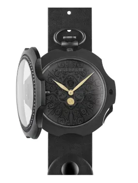 TAMBOORO Men’s watch - TATTOO - BLACK PVD - ZIRCONIA - TB-101-BK-ZB-BK-CP