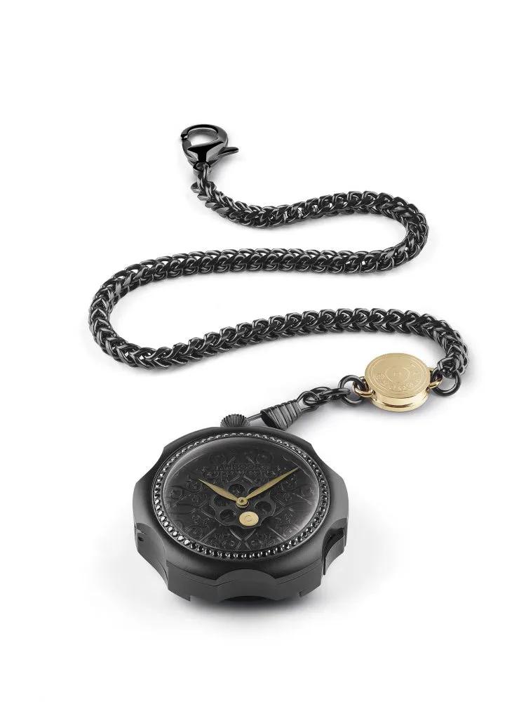 TAMBOORO Men’s watch - TATTOO - BLACK PVD - ZIRCONIA - TB-101-BK-ZB-BK-CP