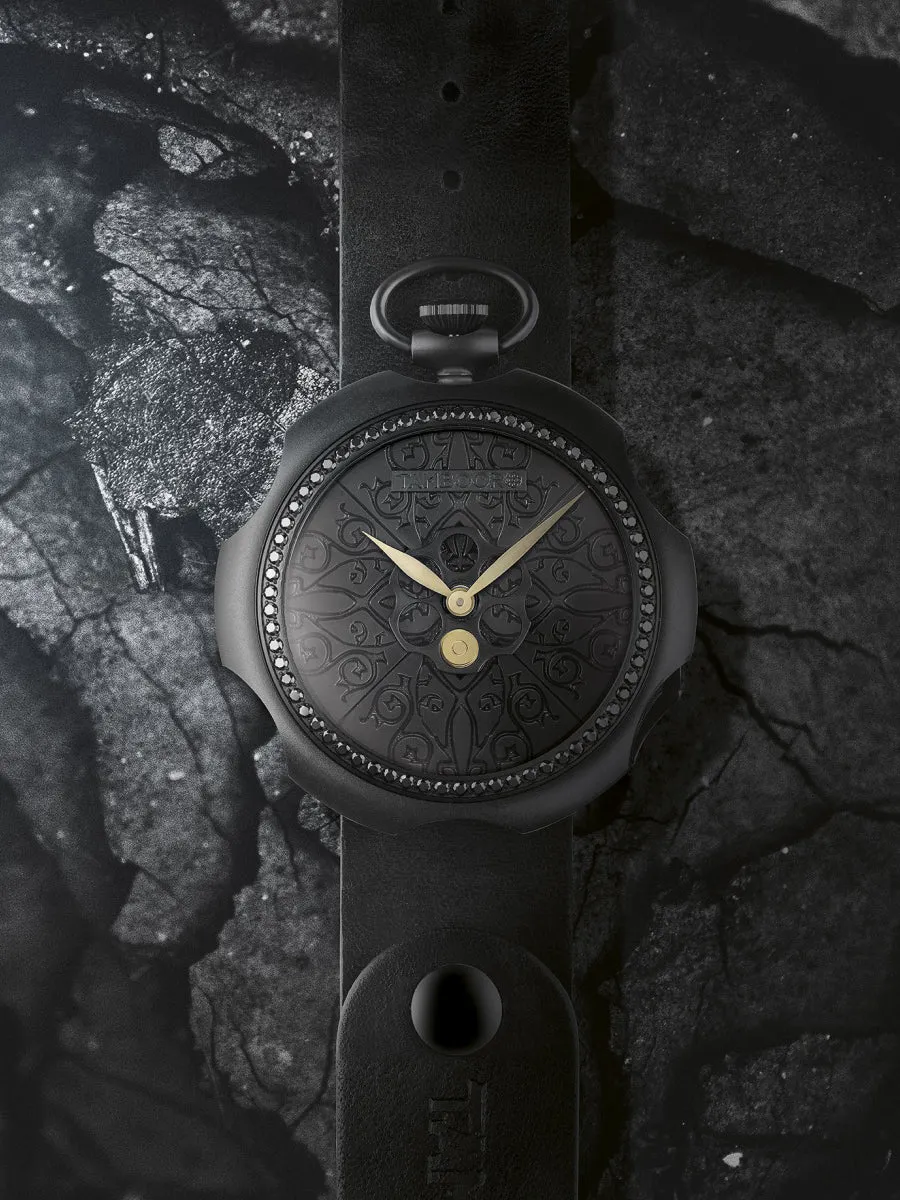 TAMBOORO Men’s watch - TATTOO - BLACK PVD - ZIRCONIA - TB-101-BK-ZB-BK-CP