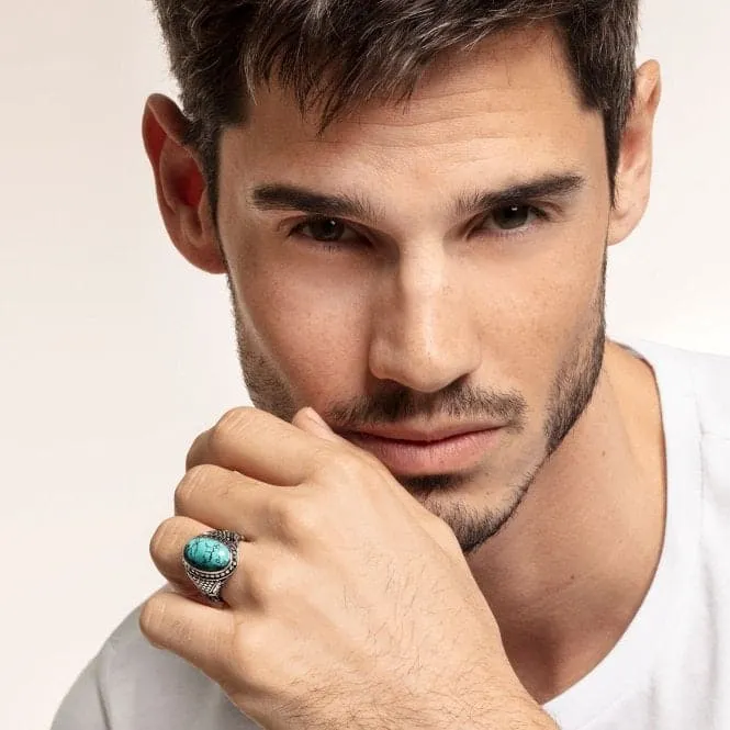 Thomas Sabo Arizona Turquoise Silver Signet Ring TR2241-878-17