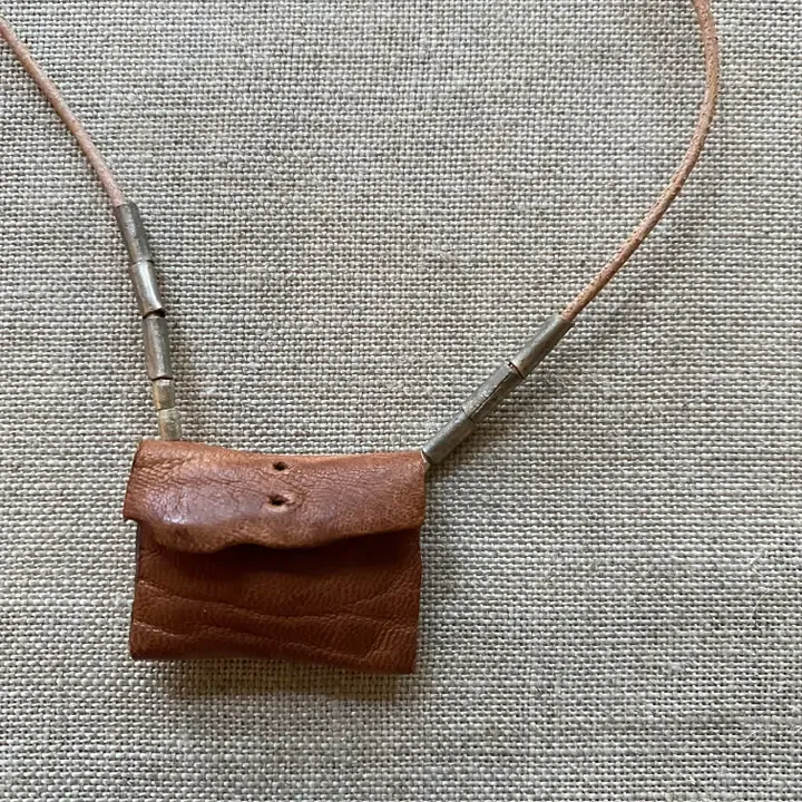 Totem Necklace w/ Tangerine Crystal
