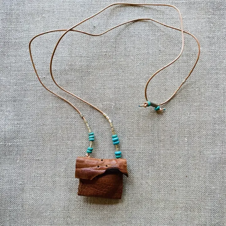 Totem Necklace w/ Tangerine Crystal