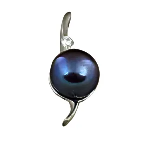Unique Design Cubic Zirconia Mabe Pearl Silver Pendant | Gemstone & Solid Pendant