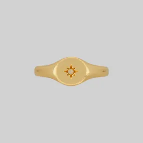 VICTORIA. Opal Signet Ring - Gold