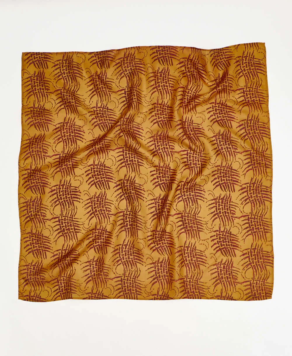 Vintage Silk Square Scarf - No. 240206
