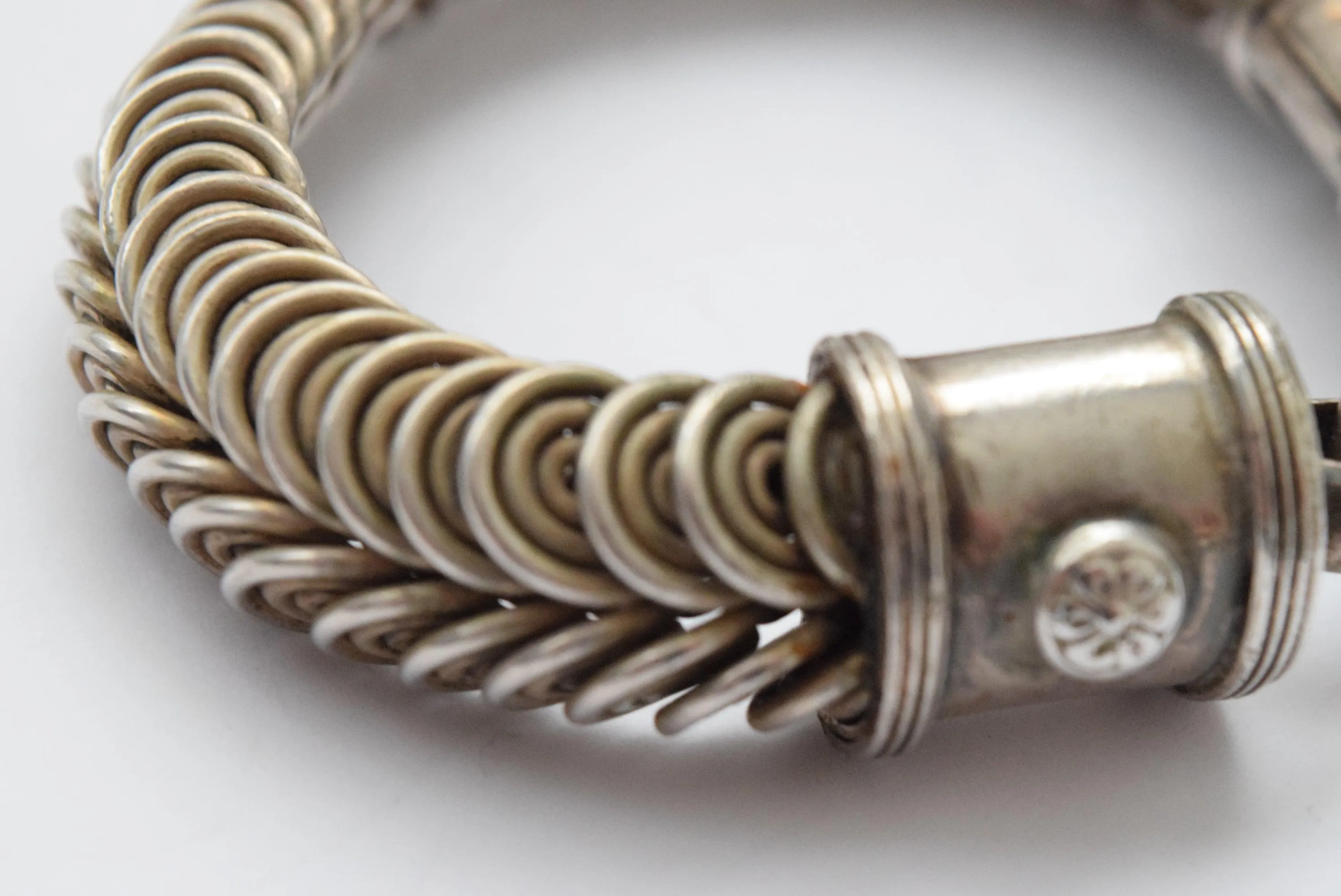 Vintage Silver Indian Twisted Wire Bracelet