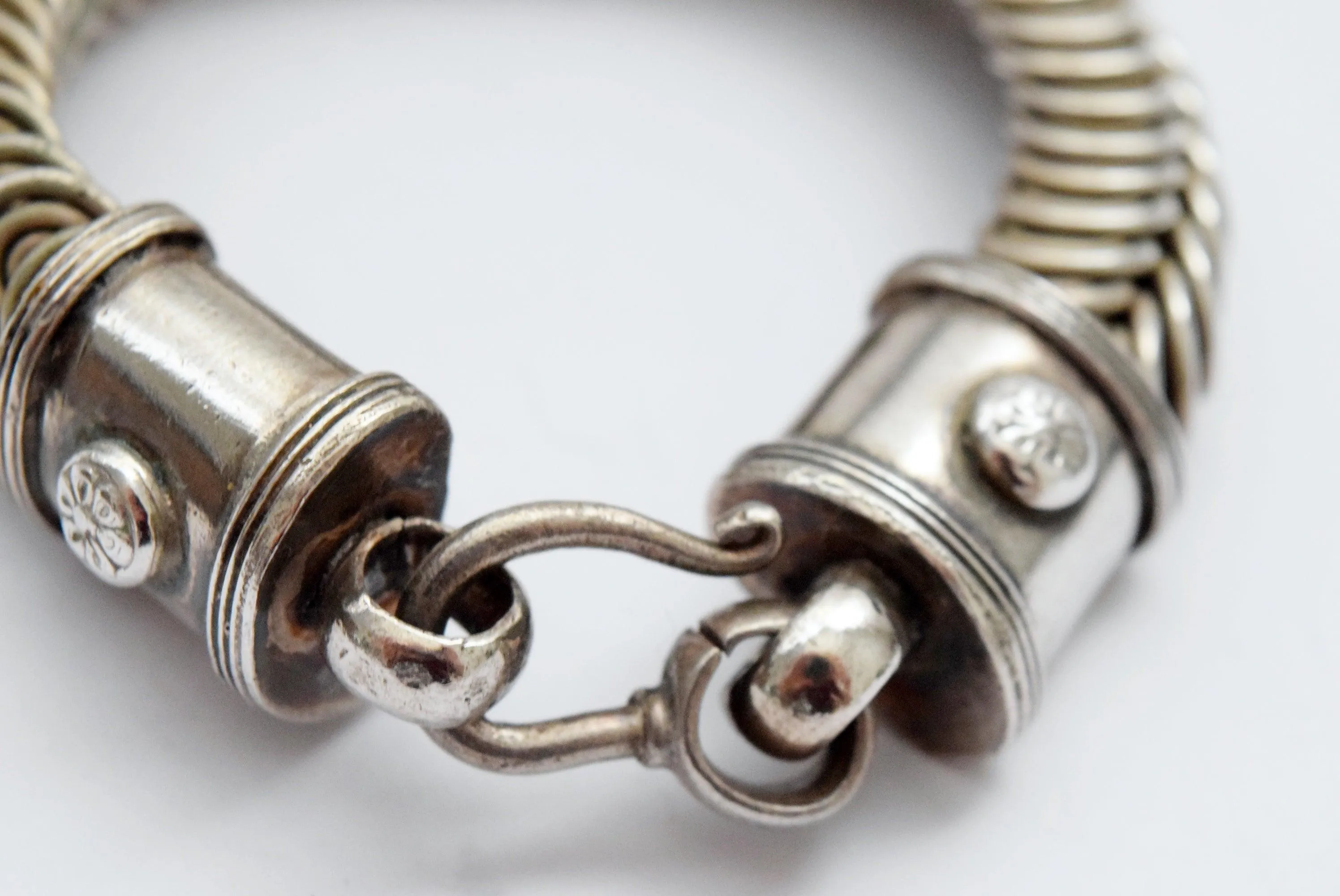 Vintage Silver Indian Twisted Wire Bracelet