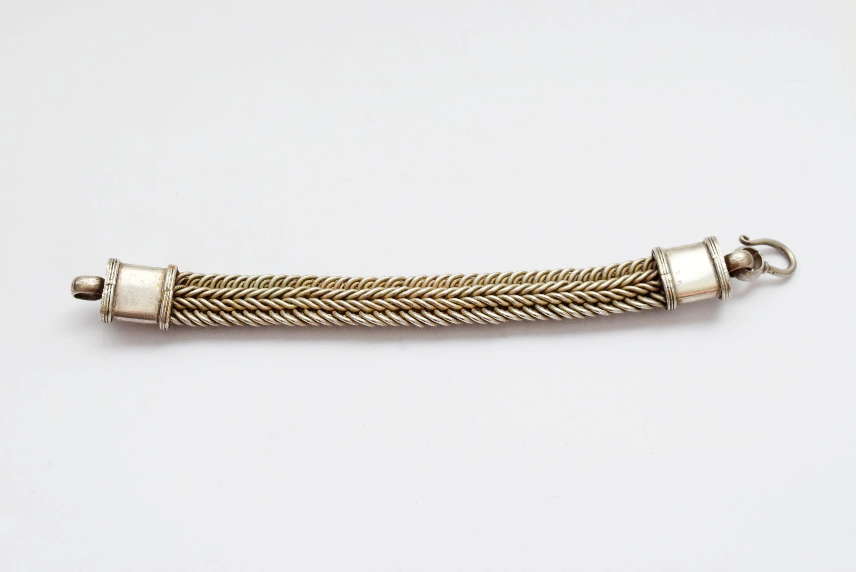 Vintage Silver Indian Twisted Wire Bracelet