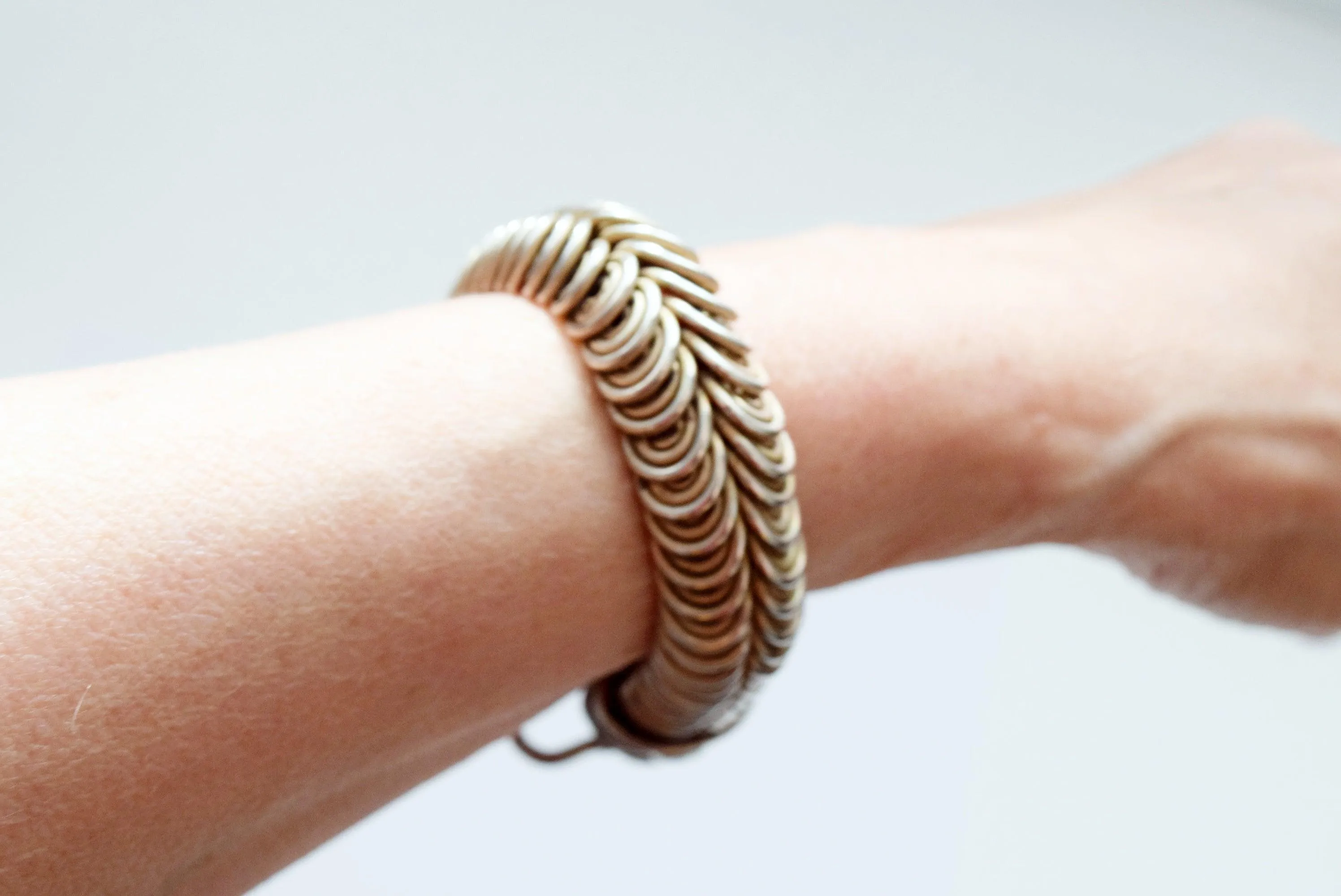 Vintage Silver Indian Twisted Wire Bracelet