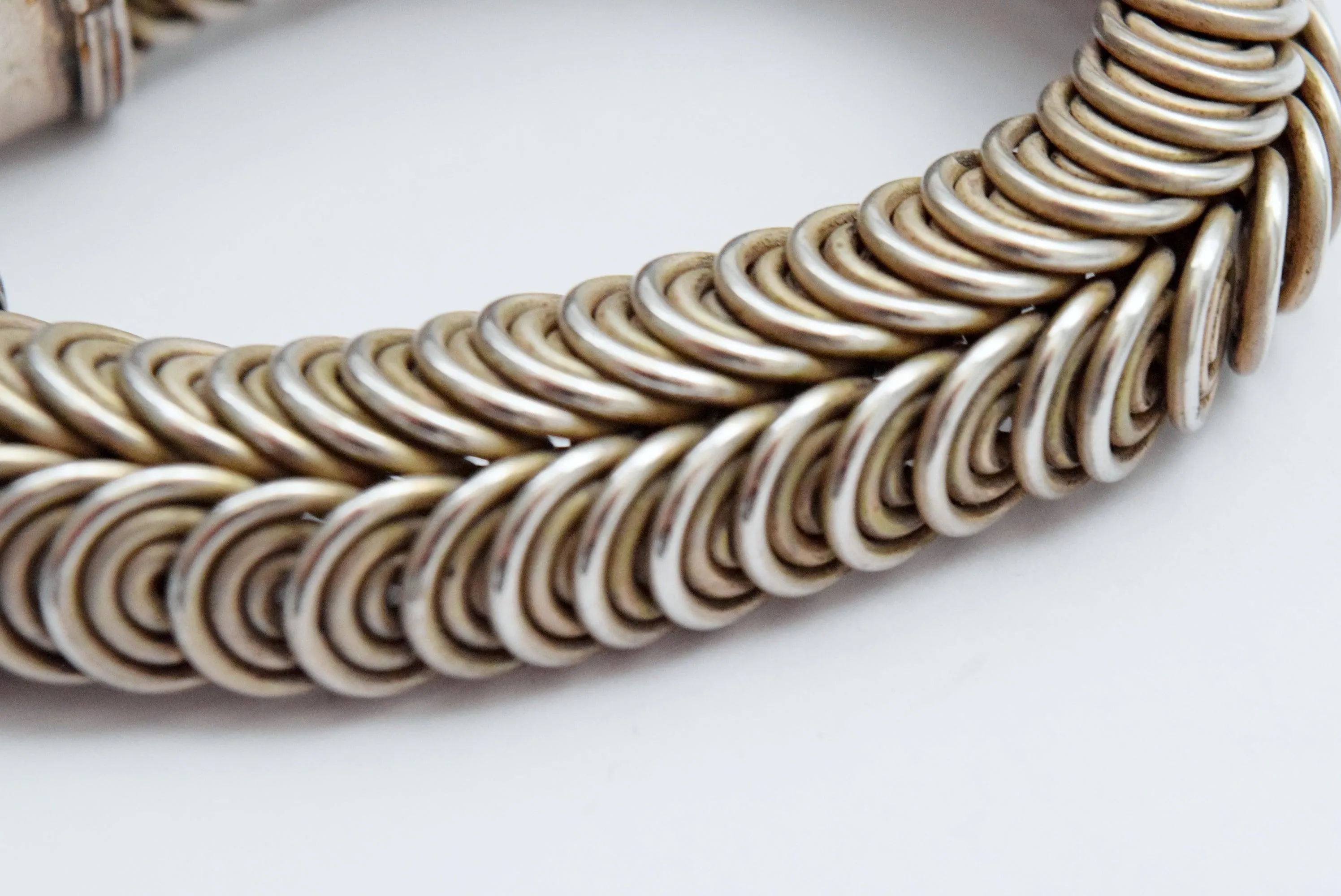 Vintage Silver Indian Twisted Wire Bracelet