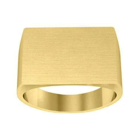 Wide Rectangular Signet Ring for Men - 19mm x 12mm