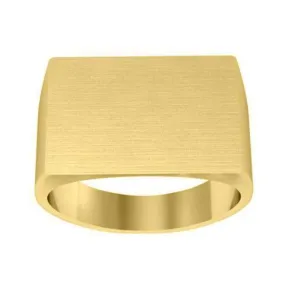 Wide Rectangular Signet Ring for Men - 19mm x 12mm