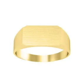 Wide Rectangular Signet Ring for Women - 11mm x 6mm