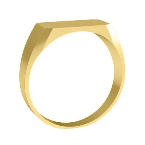 Wide Rectangular Signet Ring for Women - 11mm x 6mm