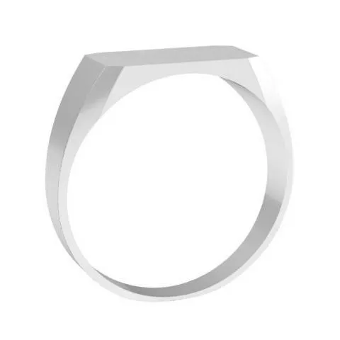 Wide Rectangular Signet Ring for Women - 11mm x 6mm