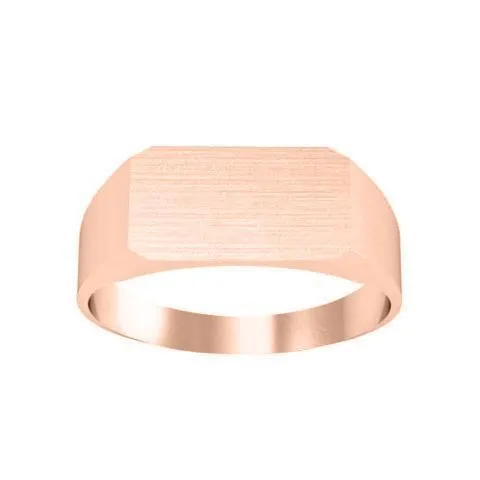 Wide Rectangular Signet Ring for Women - 11mm x 6mm