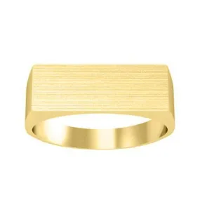 Wide Rectangular Signet Ring for Women - 16mm x 6mm