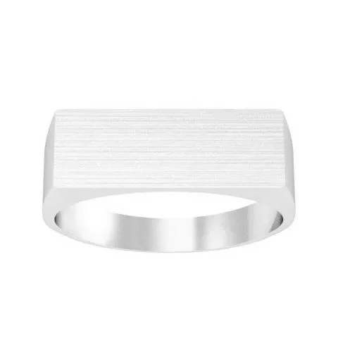 Wide Rectangular Signet Ring for Women - 16mm x 6mm