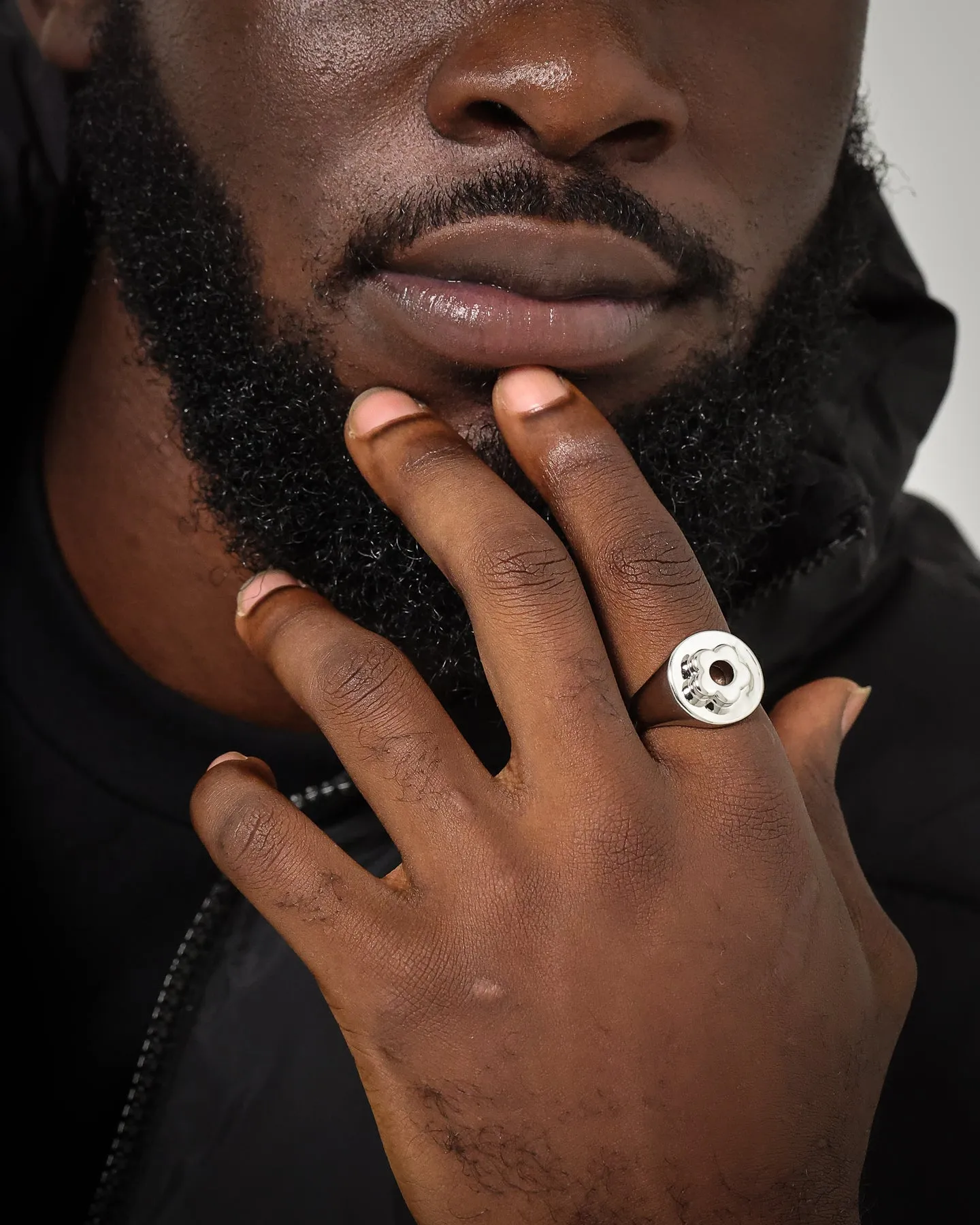 Wild For The Weekend Flower Power Signet Ring (Large) Silver