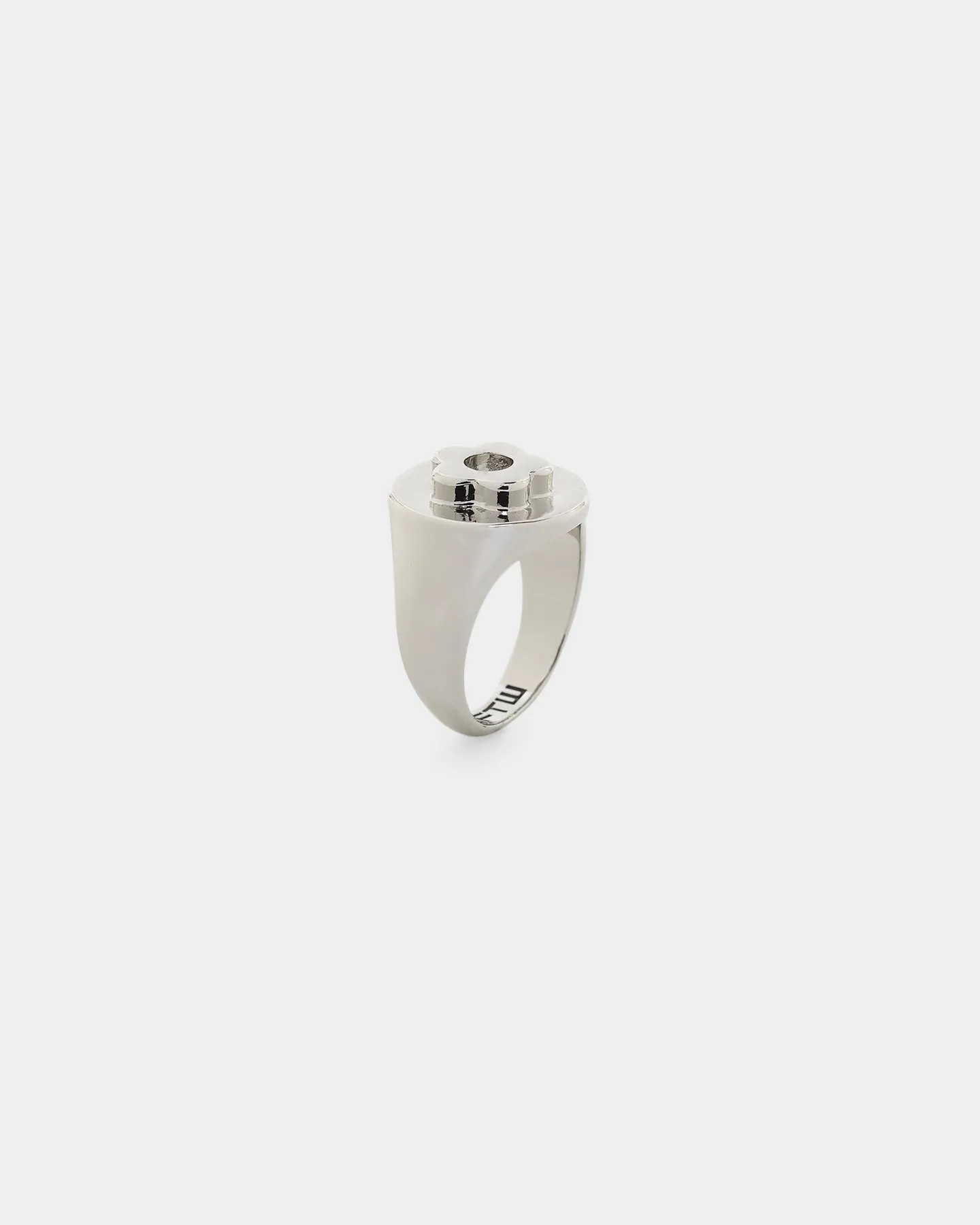 Wild For The Weekend Flower Power Signet Ring (Large) Silver