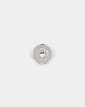 Wild For The Weekend Flower Power Signet Ring (Large) Silver